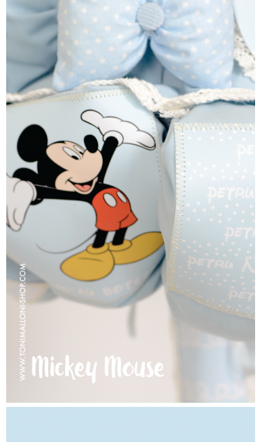 Lumanare de botez pentru baieti cu Mickey Mouse, 65x4 cm, Cool Mickey 6